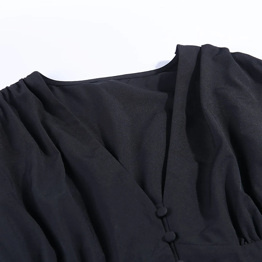 Elegant Spring Autumn Black T Shirt Long Puff Sleeve Tank Top V-Neck Shirt Buttons T-Shirt Office Ladies Female Blusas
Elegant Spring Autumn Black T Shirt Long Puff Sleeve Tank Top V-Neck Shirt Buttons T-Shirt Office Ladies Female Blusas