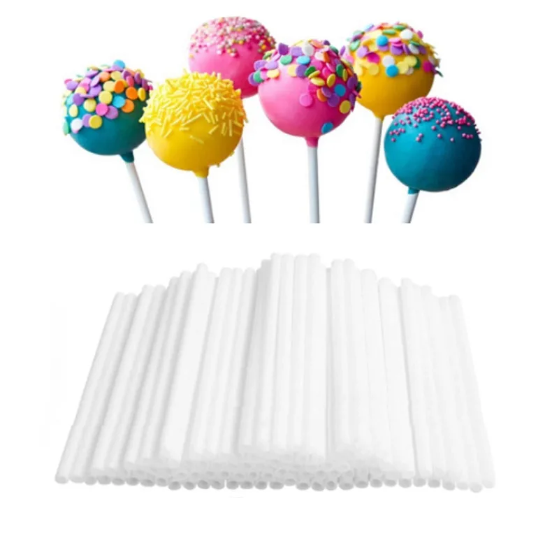 100Pcs Plastic Lollipop Stick Safe White Cake Sucker Sticks For Chocolate Sugar Candy Lollypop DIY Mold Bakeware Tool
100Pcs Plastic Lollipop Stick Safe White Cake Sucker Sticks For Chocolate Sugar Candy Lollypop DIY Mold Bakeware Tool