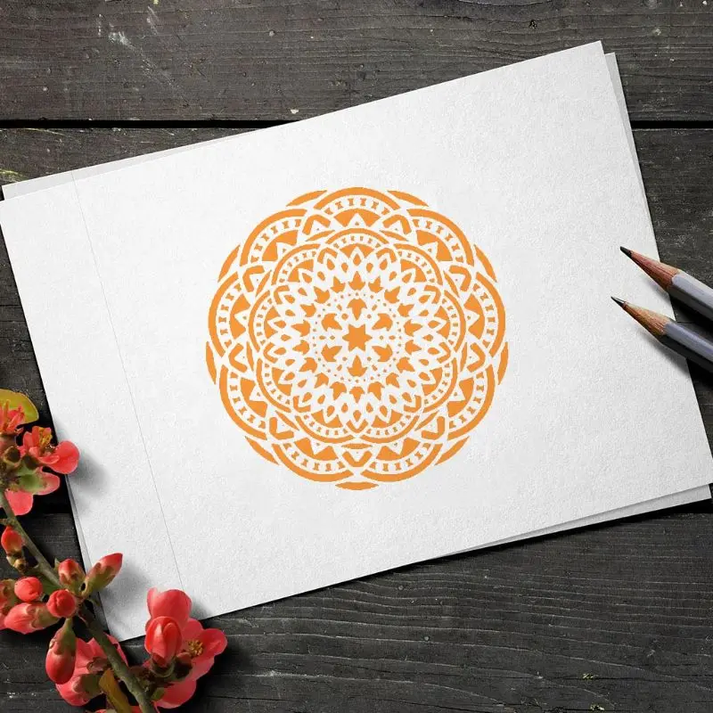 9pcs/set Mandala Stencil Drawing Template for Tile Floor Painting Board Album 
9pcs/set Mandala Stencil Drawing Template for Tile Floor Painting Board Album