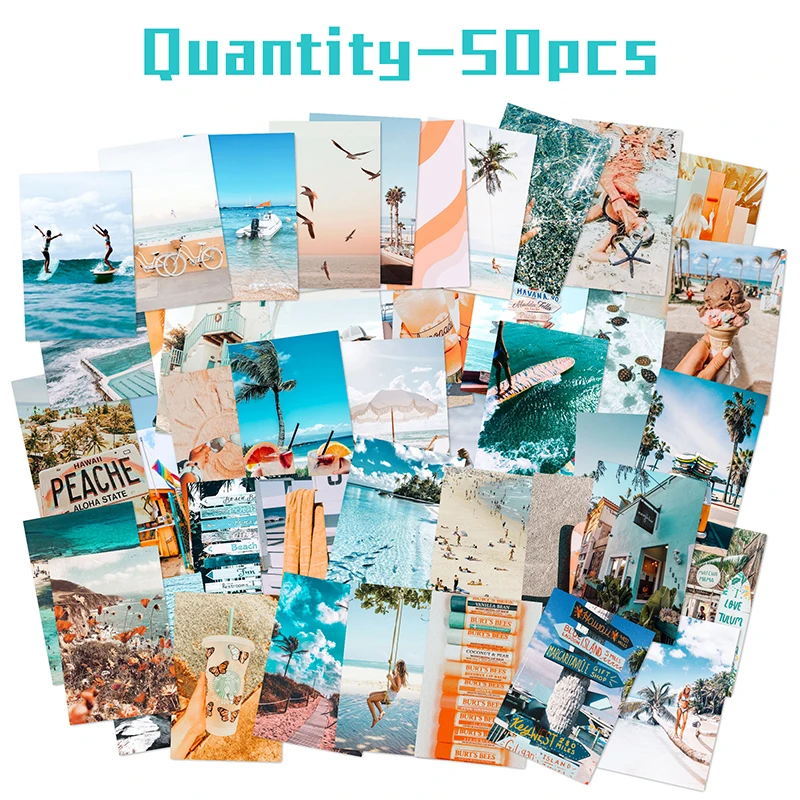 50Pcs Blue Aesthetic Picture for Wall Collage Sets Summer Beach Collage Print Kits Fashion Room Wall Bedroom Decor for Children
50Pcs Blue Aesthetic Picture for Wall Collage Sets Summer Beach Collage Print Kits Fashion Room Wall Bedroom Decor for Children