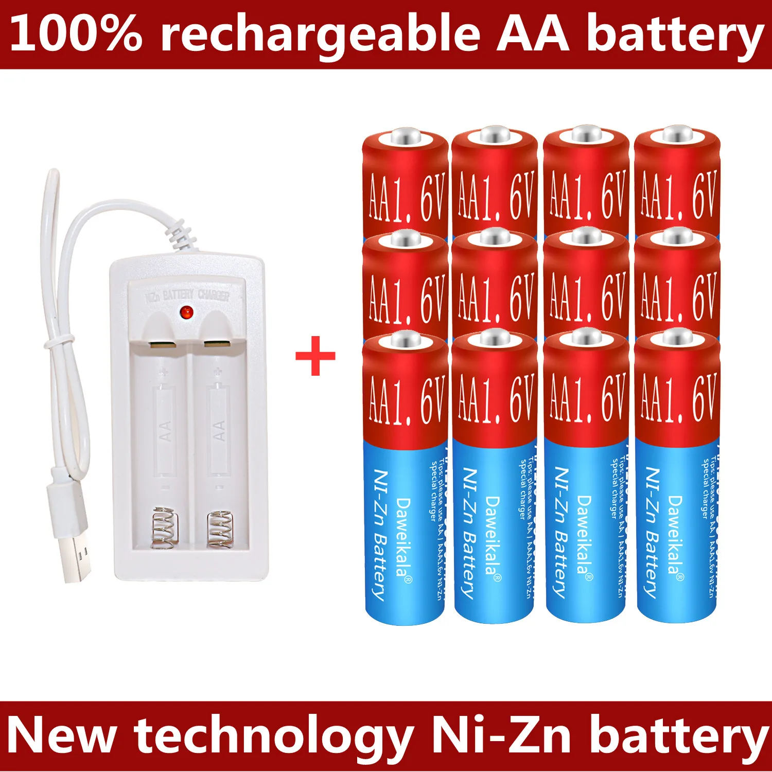 New technology can charge 100% aa1.6v Ni-Zn battery, 3800 MAH can replace the rechargeable battery AA 1.5V aa1.2v battery
New technology can charge 100% aa1.6v Ni-Zn battery, 3800 MAH can replace the rechargeable battery AA 1.5V aa1.2v battery
