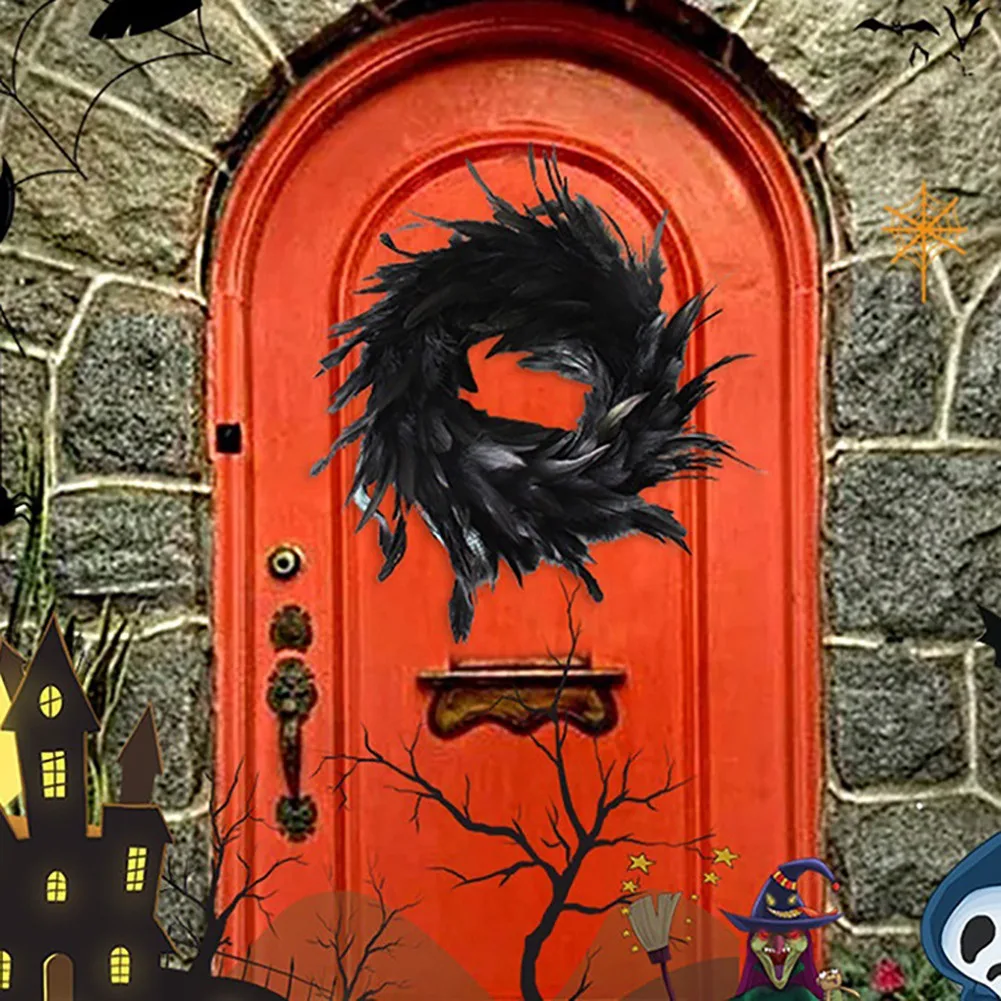 DIY Wreath Black Feather Garland Holiday Ornament Wreath Door Pendant Halloween Prop Door Pendant 2021 New Home Decoration T
DIY Wreath Black Feather Garland Holiday Ornament Wreath Door Pendant Halloween Prop Door Pendant 2021 New Home Decoration T