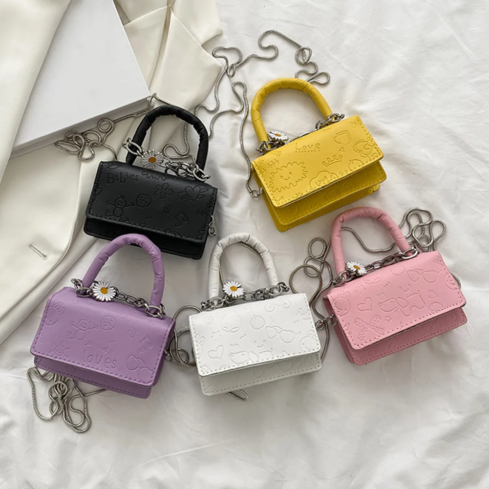 Women PU Chain Shoulder Crossbody Pouch Cartoon Embossing Daisy Flower Messenger Pouch Casual Ladies Mini Handbag
Women PU Chain Shoulder Crossbody Pouch Cartoon Embossing Daisy Flower Messenger Pouch Casual Ladies Mini Handbag