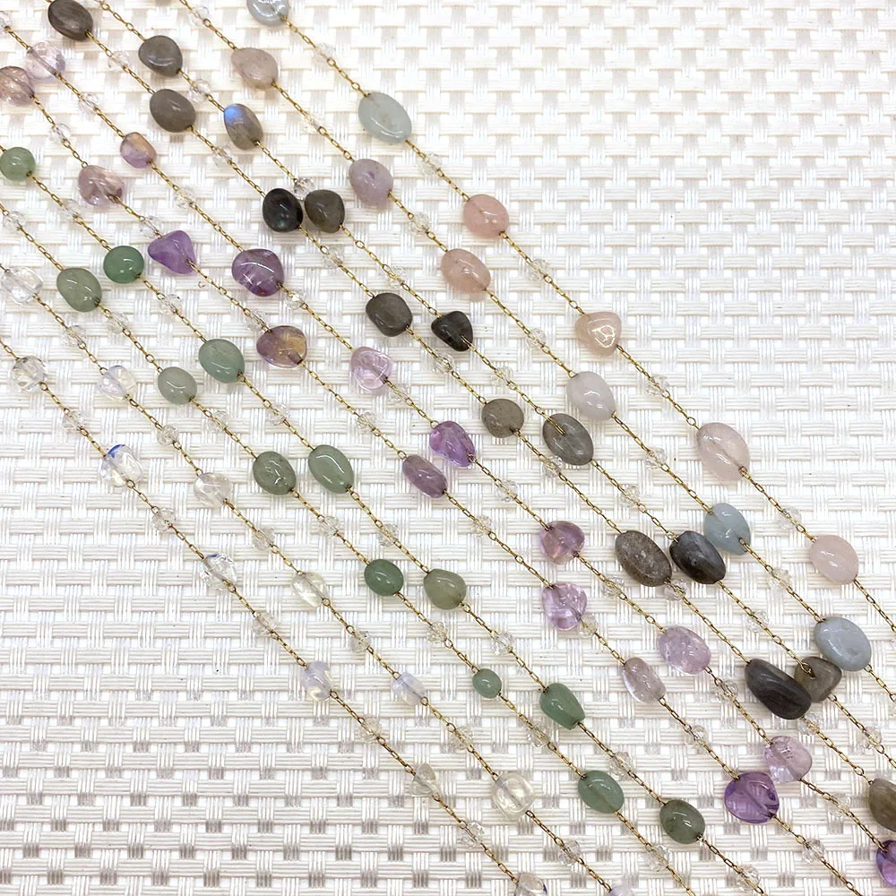 Natural Stone Necklace Crystal Agate Glass Handmade Metal Chain Jewelry Making Fashion Chain Bracelet Jewelry Accessories 1Meter
Natural Stone Necklace Crystal Agate Glass Handmade Metal Chain Jewelry Making Fashion Chain Bracelet Jewelry Accessories 1Meter