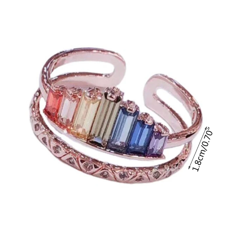 Crown Rainbow Ring for Women Elegant Female Jewelry Adjustable Crystal Rings Birthday Gift
Crown Rainbow Ring for Women Elegant Female Jewelry Adjustable Crystal Rings Birthday Gift