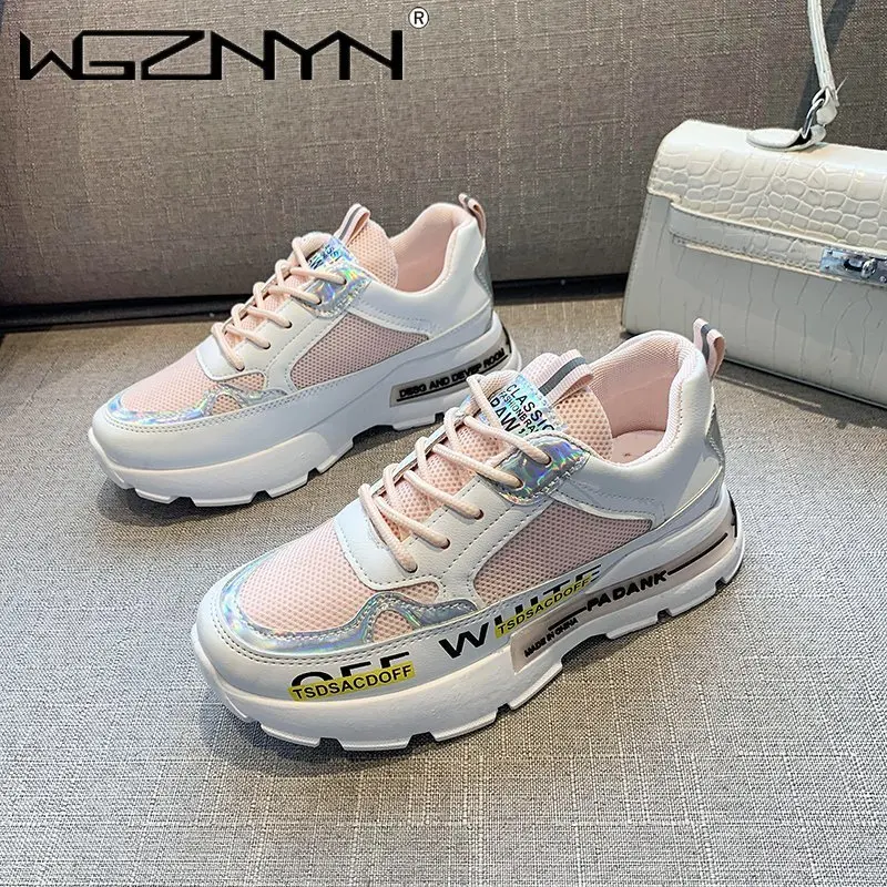 WGZNYN 2021 Spring New Women Sneakers Fashion Breathable Air Mesh Lace Up Casual Shoes Ladies Soft Flat Comfort Walking Shoes
WGZNYN 2021 Spring New Women Sneakers Fashion Breathable Air Mesh Lace Up Casual Shoes Ladies Soft Flat Comfort Walking Shoes