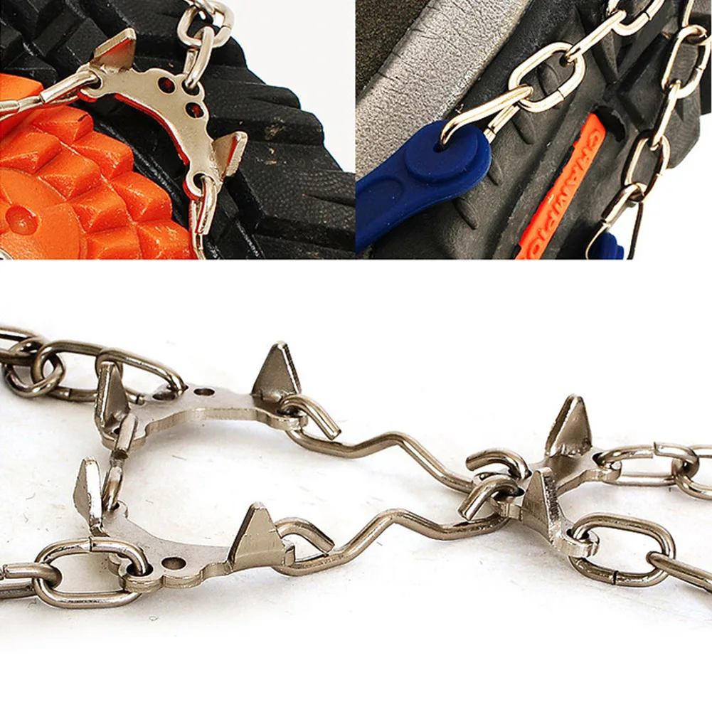 1pair Chain Cleats Anti Slip Climbing Hiking Silicone Crampon Winter Shoe Spikes Ice Gripper 6 Teeth Sports Snow Outdoor
1pair Chain Cleats Anti Slip Climbing Hiking Silicone Crampon Winter Shoe Spikes Ice Gripper 6 Teeth Sports Snow Outdoor