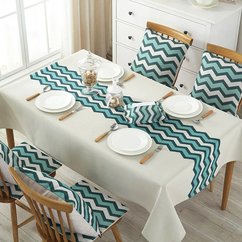 Wave Pattern Chinese Style Tablecloth Rectangular Waterproof Table Cloth Simplicity Wedding Party Kitchen Table Cover Decoration
Wave Pattern Chinese Style Tablecloth Rectangular Waterproof Table Cloth Simplicity Wedding Party Kitchen Table Cover Decoration
