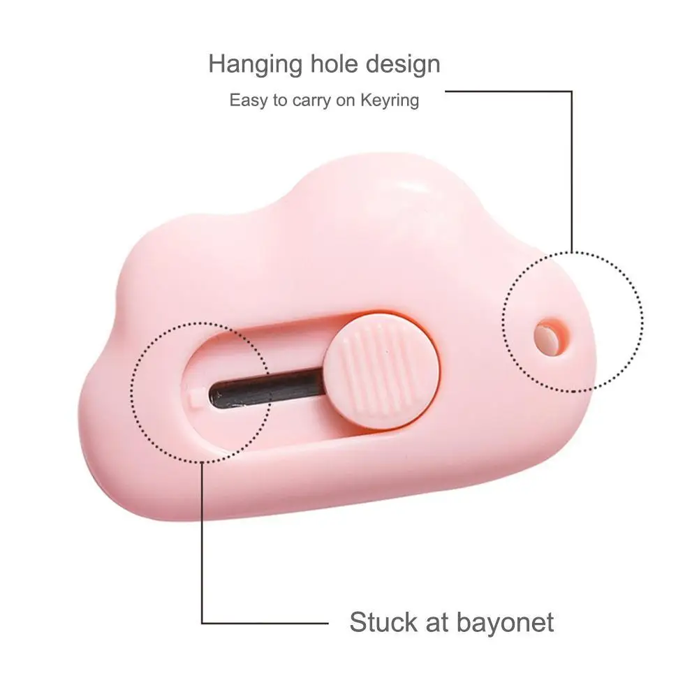 Cute Cloud Color Mini Portable Utility Knife Paper Cutting Stationery Blade Cutter Paper Papelaria Escolar Office Razor D8A5 
Cute Cloud Color Mini Portable Utility Knife Paper Cutting Stationery Blade Cutter Paper Papelaria Escolar Office Razor D8A5