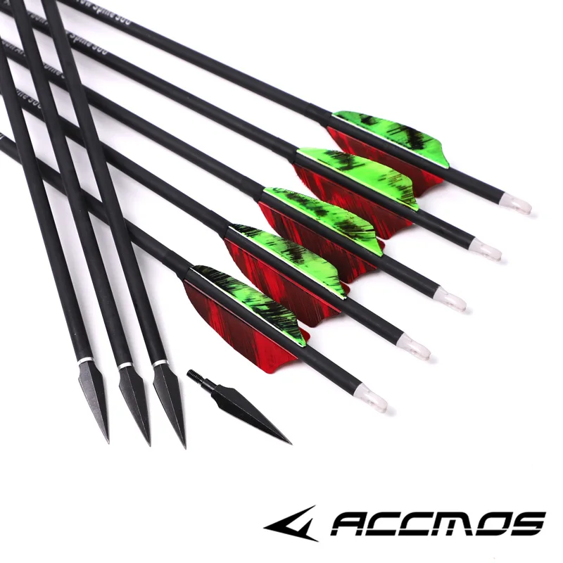 6/12pcs Camouflage Real Feather Carbon Arrow ID 6.2 mm OD 7.8mm Spine 500 with 130gn Broadhead For Recurve/Compound Bow Hunting
6/12pcs Camouflage Real Feather Carbon Arrow ID 6.2 mm OD 7.8mm Spine 500 with 130gn Broadhead For Recurve/Compound Bow Hunting
