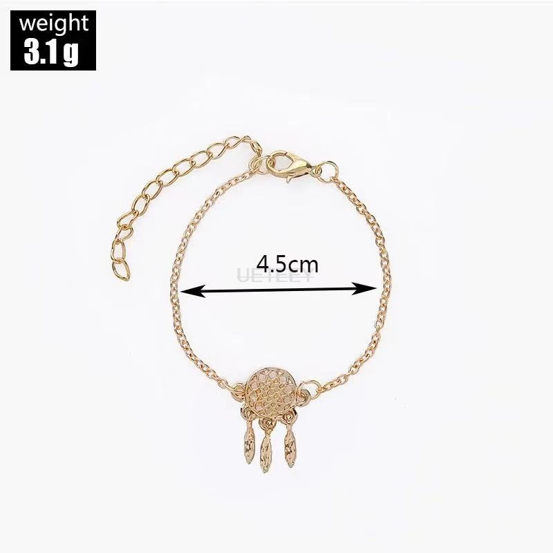 Fashion New Jewelry Charm Hollow Leaf Feather Gold Bracelet Anklet Leaf Bracelet Women
Fashion New Jewelry Charm Hollow Leaf Feather Gold Bracelet Anklet Leaf Bracelet Women
