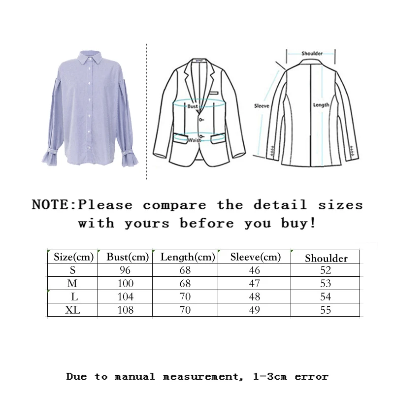 Vangull Blue Vertical Stripe Shirt Women's Spring New Lantern Sleeve Vintage Blouse Loose Simplicity Lapel Office Lady Base Tops
Vangull Blue Vertical Stripe Shirt Women's Spring New Lantern Sleeve Vintage Blouse Loose Simplicity Lapel Office Lady Base Tops