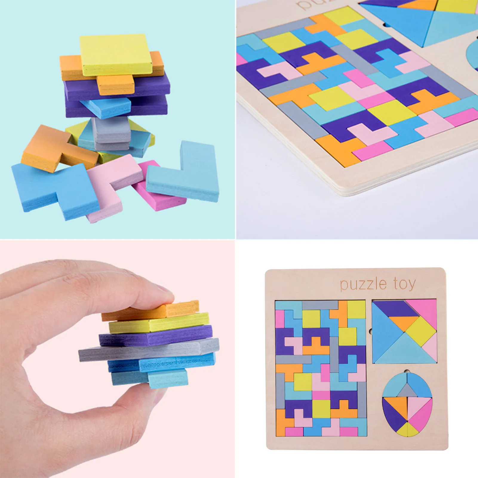 Colorful 3D Puzzle Wooden Building Blocks Tangram Math Toys Game Children Preschool Imagination Intellectual superior
Colorful 3D Puzzle Wooden Building Blocks Tangram Math Toys Game Children Preschool Imagination Intellectual superior