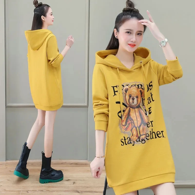 Cartoon Print Casual Mid-Length Hoodies Women Spring Korean Loose Long Sleeve Hooded Sweatshirt Fashion Tracksuit Pullover Tops
Cartoon Print Casual Mid-Length Hoodies Women Spring Korean Loose Long Sleeve Hooded Sweatshirt Fashion Tracksuit Pullover Tops