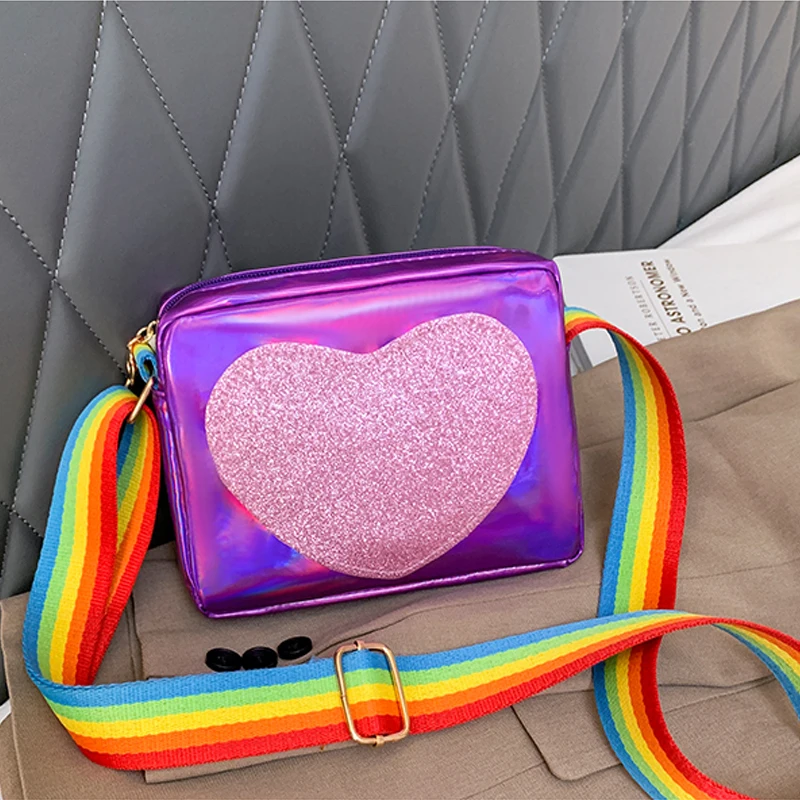 Миниатюрный кошелек для мелочи Rainbow Love маленьких девочек милые детские маленькие