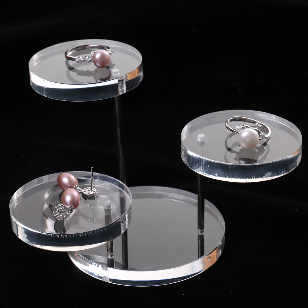 3 Tiers Jewelry Display Rack Bracelet Ring Stand Organizer Acrylic Holder Decoration for Home Counter | Украшения и аксессуары