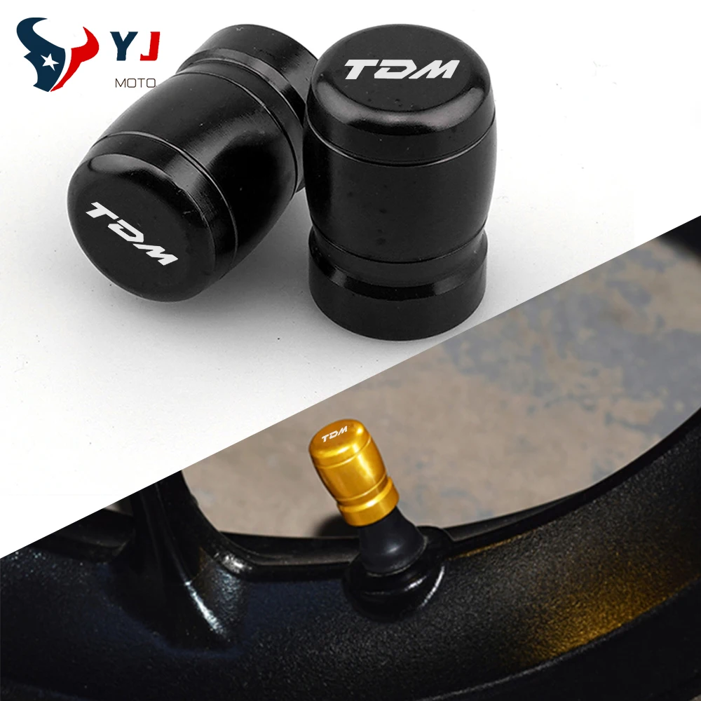 

For YAMAHA TDM850 TDM900 TDM 850 900 All Years CNC Aluminum Tyre Valve Air Port Cover Cap Motorcycle Accessories With Logo TDM