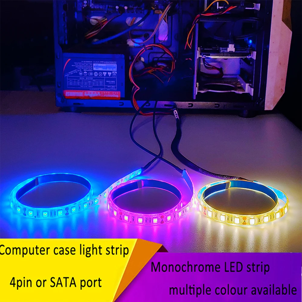 12v Computer Case Background Monochrome LED Strip 4Pin Or SATA Lounge Easy To DIY Lights Decoration Waterproof 30 60 100 CM
12v Computer Case Background Monochrome LED Strip 4Pin Or SATA Lounge Easy To DIY Lights Decoration Waterproof 30 60 100 CM