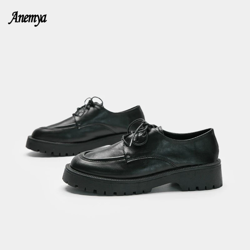 2021 Casual Shoes For Women Leather Round Toe British Style Lace Up Flats Shoes Female Platform Derby Shoes Office Lady Black 35
2021 Casual Shoes For Women Leather Round Toe British Style Lace Up Flats Shoes Female Platform Derby Shoes Office Lady Black 35