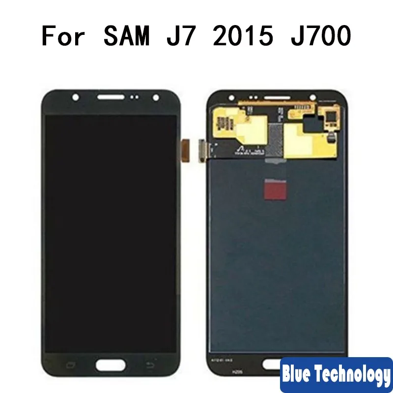 100% супер AMOLED LCD для Samsung Galaxy J7 2015 J700 J700F J700M J700H LCDS дисплей сенсорный экран Pantalla