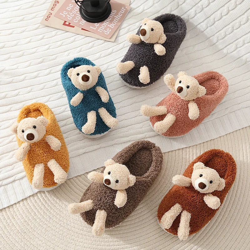 2021 Women Winter Warm Home Slippers Indoor Hairy Fuzzy Bear Cute Slides Female Cartoon Soft Sole Shoes
2021 Women Winter Warm Home Slippers Indoor Hairy Fuzzy Bear Cute Slides Female Cartoon Soft Sole Shoes