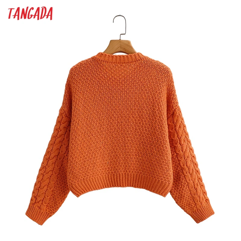 Tangada Women Elegant Orange Twist Cardigan Vintage Jumper 2021 Autumn Winter Tops 1F332
Tangada Women Elegant Orange Twist Cardigan Vintage Jumper 2021 Autumn Winter Tops 1F332