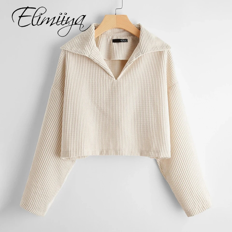 Elimiiya High Waist Long Sleeve Women's Sweater Autumn Winter White Casual Pullover High Street Knitted T Shirts Tops
Elimiiya High Waist Long Sleeve Women's Sweater Autumn Winter White Casual Pullover High Street Knitted T Shirts Tops