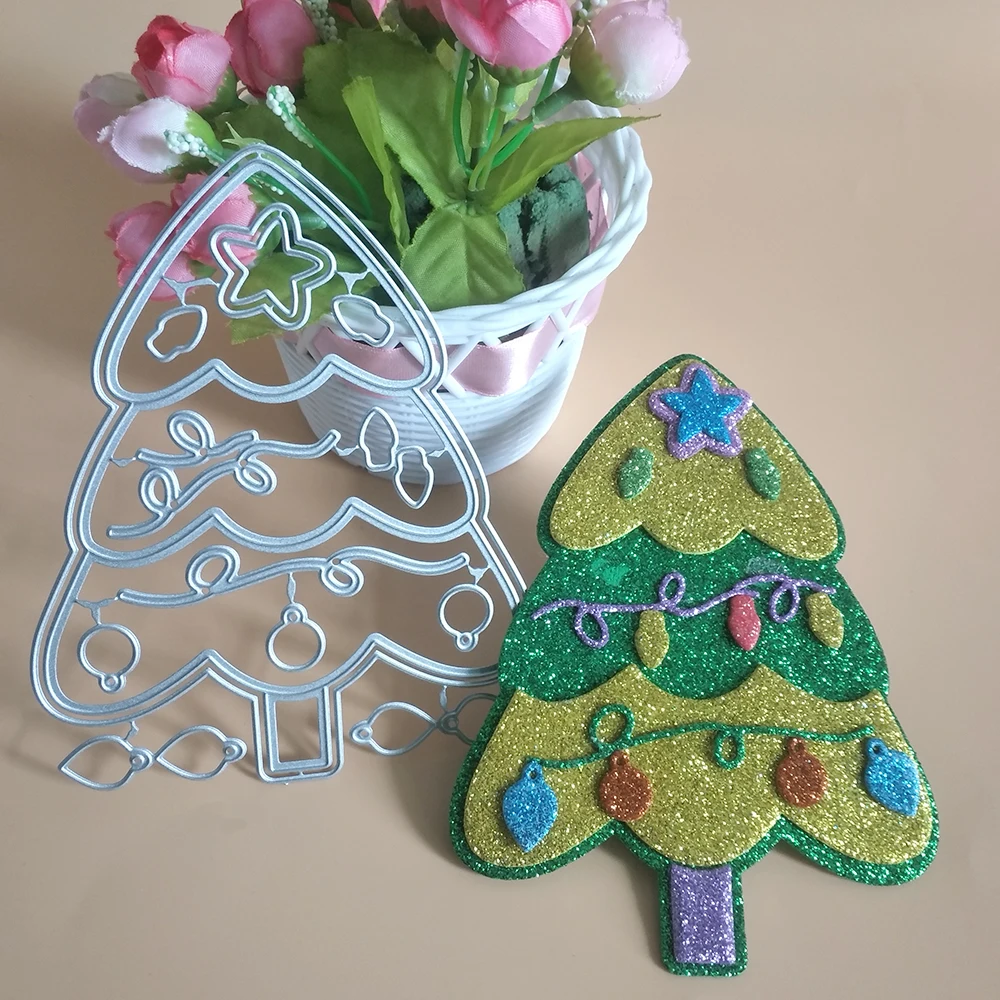 New Lantern Decorated Christmas Tree Metal Cutting Die DIY Scrapbook Card Album Decoration Embossing Crafts 
New Lantern Decorated Christmas Tree Metal Cutting Die DIY Scrapbook Card Album Decoration Embossing Crafts