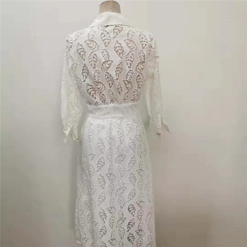 Summer new lace woman white long dress five-point sleeve high waist lace hollow patchwork party maxi dress
Summer new lace woman white long dress five-point sleeve high waist lace hollow patchwork party maxi dress