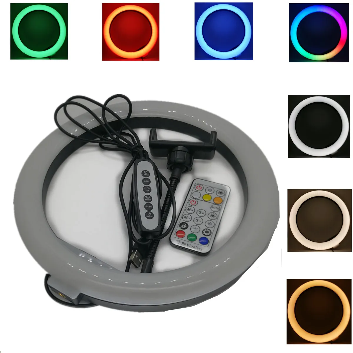 Кольцевой светильник RGB 10 дюймов + USB-зажим для телефона + пульт дистанционного управления для iPhone, Android, видео, Прямая поставка, Youtube, Vlog
Кольцевой светильник RGB 10 дюймов + USB-зажим для телефона + пульт дистанционного управления для iPhone, Android, видео, Прямая поставка, Youtube, Vlog
