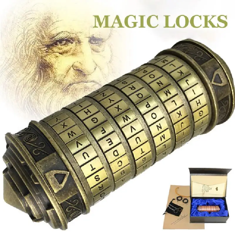 Металлический Magic Cube Развивающие игрушки замки криптекс подарок да Винчи буквы и
