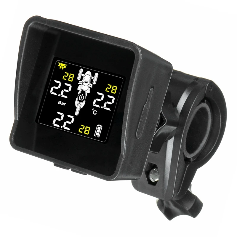 Solar Wireless Tire Pressure Monitoring System Motorcycle TPMS Tire Pressure Monitor LCD Display 3 External Sensors
Solar Wireless Tire Pressure Monitoring System Motorcycle TPMS Tire Pressure Monitor LCD Display 3 External Sensors