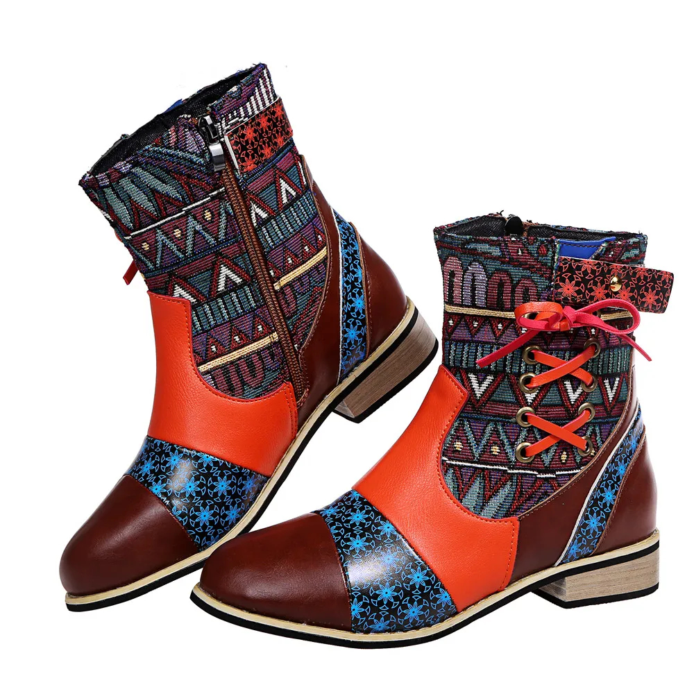 Fashion Women Boots Casual Patchwork Leather Block Low Heels Winter Shoes Woman Rubber Ankle Boots Botines Mujer 2020
Fashion Women Boots Casual Patchwork Leather Block Low Heels Winter Shoes Woman Rubber Ankle Boots Botines Mujer 2020