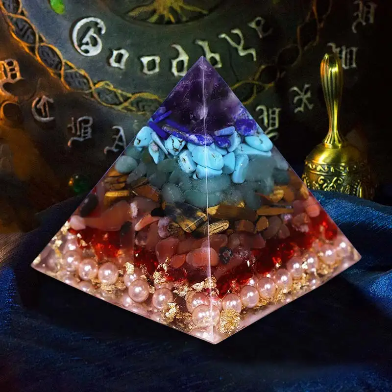 Handmade Amethyst Crystal Sphere Orgonite Pyramid 60mm with Kyanite Stone Reiki Chakra Energy Orgone Collection EMF Protection
Handmade Amethyst Crystal Sphere Orgonite Pyramid 60mm with Kyanite Stone Reiki Chakra Energy Orgone Collection EMF Protection