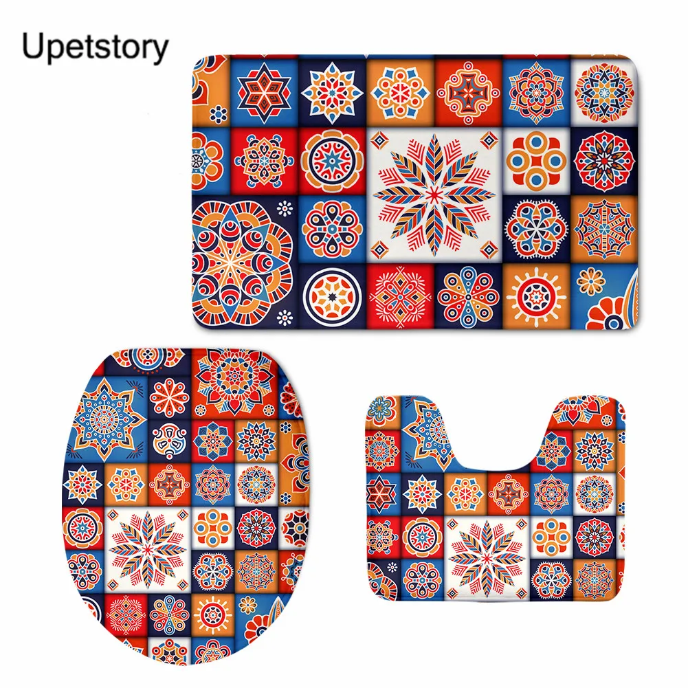 Upetstor 3Pcs / Set Mandala Style Toilet Set Non Slip Bathroom Mat Suede Anti-slip Toilet Cover Bath Sets Decor Safety Tape Mat
Upetstor 3Pcs / Set Mandala Style Toilet Set Non Slip Bathroom Mat Suede Anti-slip Toilet Cover Bath Sets Decor Safety Tape Mat