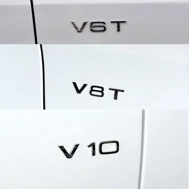 car sticker V6T V8T abs plastic trunk fender Auto body decoration for audi rs line a3 a4 a5 a6 8p q8 b6 b7 b9 c6 c7 accessories |