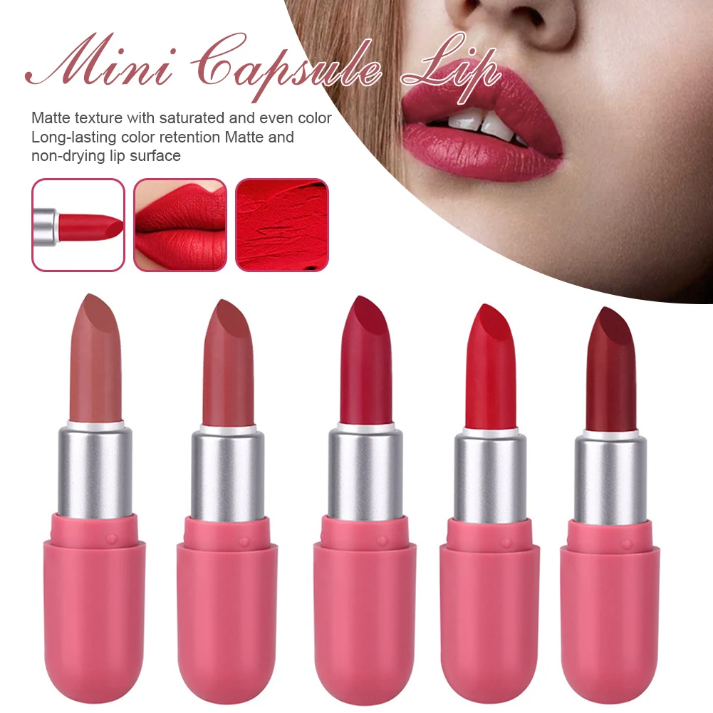 Matte Velvet Mini Capsule Lipstick Cute Small Candy Cup Capsule Lipstick Waterproof Long Lasting Lip Makeup Cosmetics Lip Gloss
Matte Velvet Mini Capsule Lipstick Cute Small Candy Cup Capsule Lipstick Waterproof Long Lasting Lip Makeup Cosmetics Lip Gloss