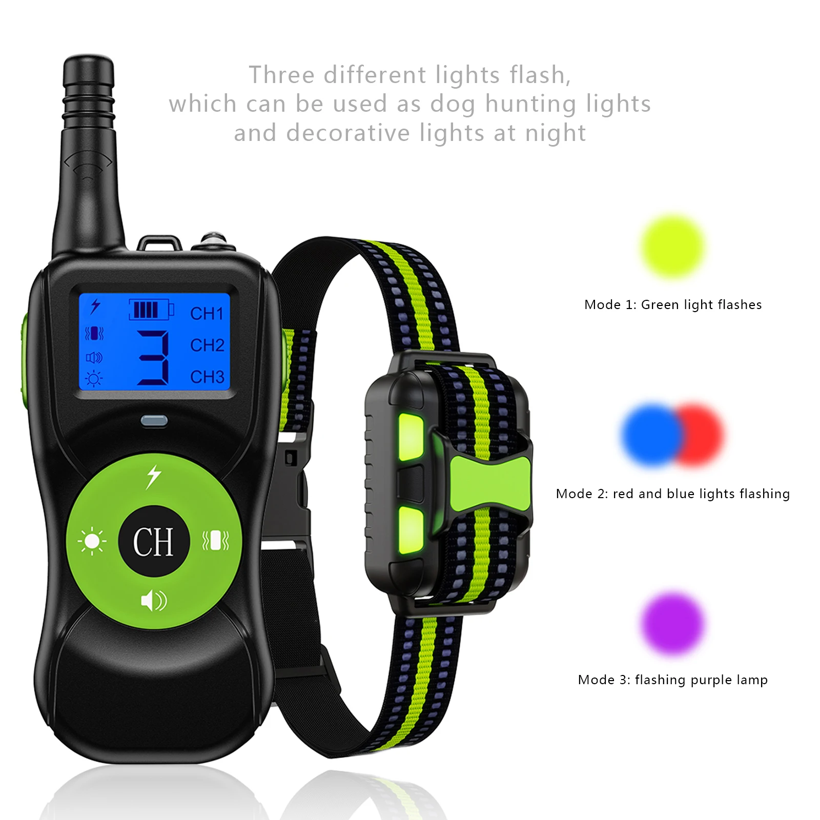 Dog Training Collar Waterproof Portable Remote Trainers Receiver Sound Vibration Shock and Light Training Modes Support Training
Dog Training Collar Waterproof Portable Remote Trainers Receiver Sound Vibration Shock and Light Training Modes Support Training