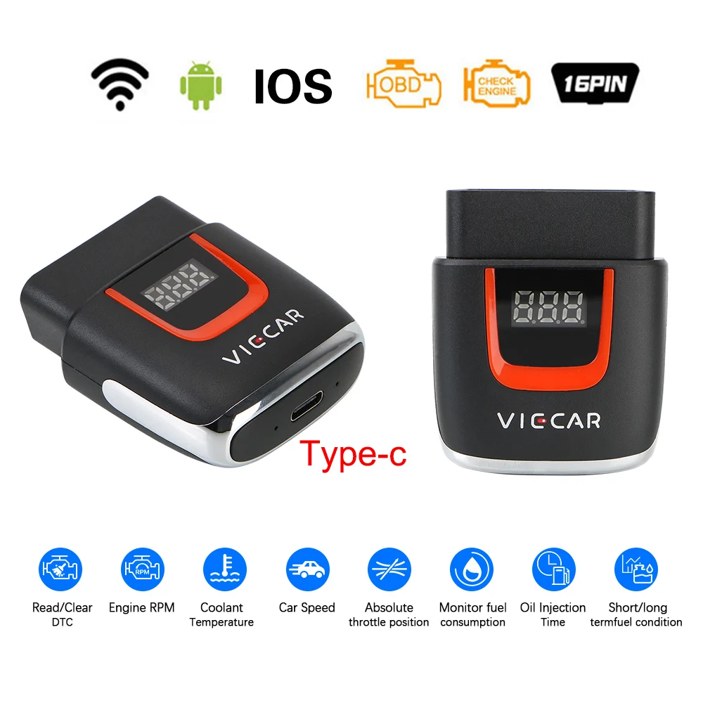 VP004 VP002 Viecar Diagnostic Tool OBD WIFI ELM 327 Car OBD2 Scanner For Android/IOS Code Reader ELM327 V2.2 Auto Accessories
VP004 VP002 Viecar Diagnostic Tool OBD WIFI ELM 327 Car OBD2 Scanner For Android/IOS Code Reader ELM327 V2.2 Auto Accessories