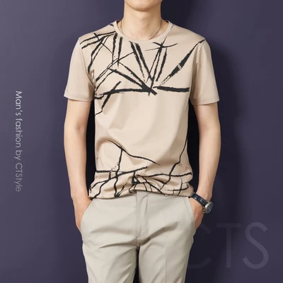 Summer men's business casual short sleeve t-shirt 4357
Summer men's business casual short sleeve t-shirt 4357