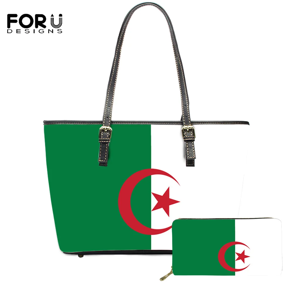 FORUDESIGN 2Pcs New Fashion Shoulder Bags Wallet Algeria Flag Printing Casual Women Large Capacity Travel Top Handle Bag Lady
FORUDESIGN 2Pcs New Fashion Shoulder Bags Wallet Algeria Flag Printing Casual Women Large Capacity Travel Top Handle Bag Lady
