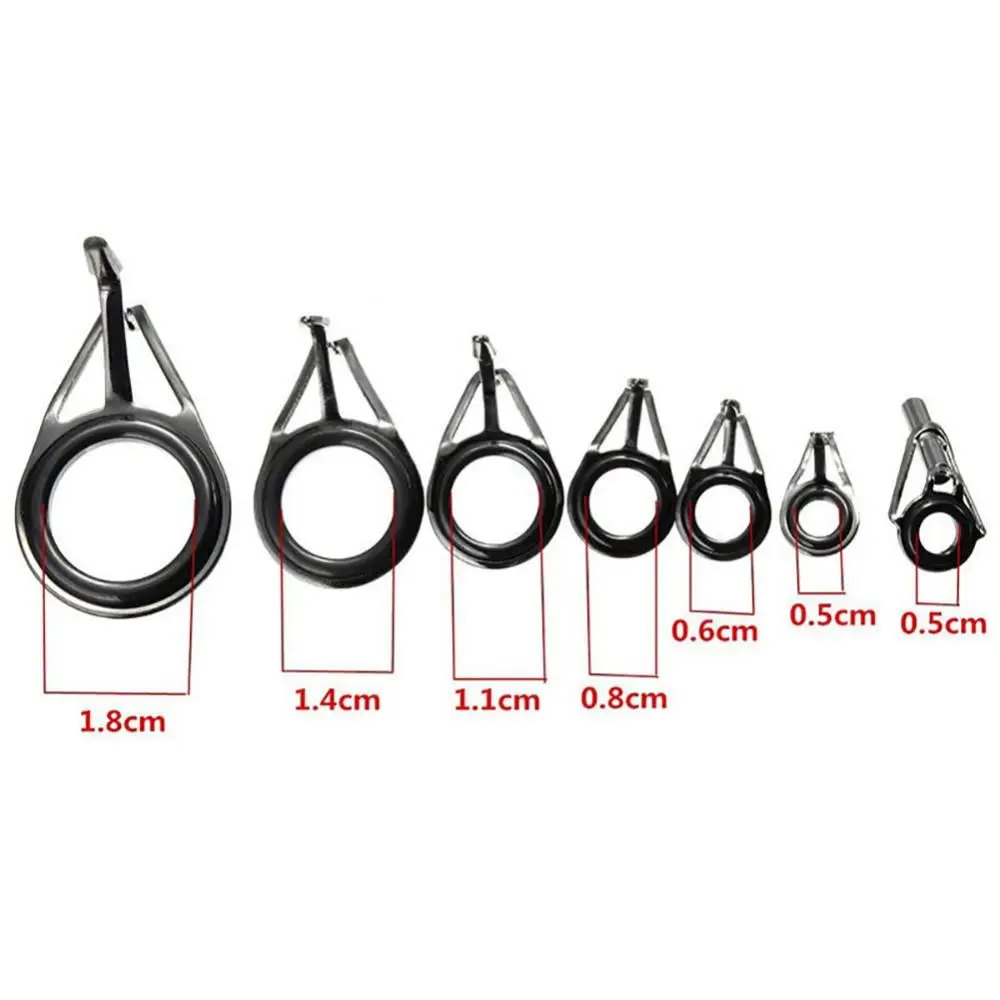 7Pcs Mixed Size Fishing Rod Guides Tip Top Eye Line Rings Building Repair Kit
7Pcs Mixed Size Fishing Rod Guides Tip Top Eye Line Rings Building Repair Kit