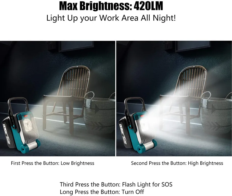 18V 20V For Makita LED Working Light For Milwaukee For DeWalt For Bosch Battery Power Tool Electric Part Li-ion Battery Supply
18V 20V For Makita LED Working Light For Milwaukee For DeWalt For Bosch Battery Power Tool Electric Part Li-ion Battery Supply