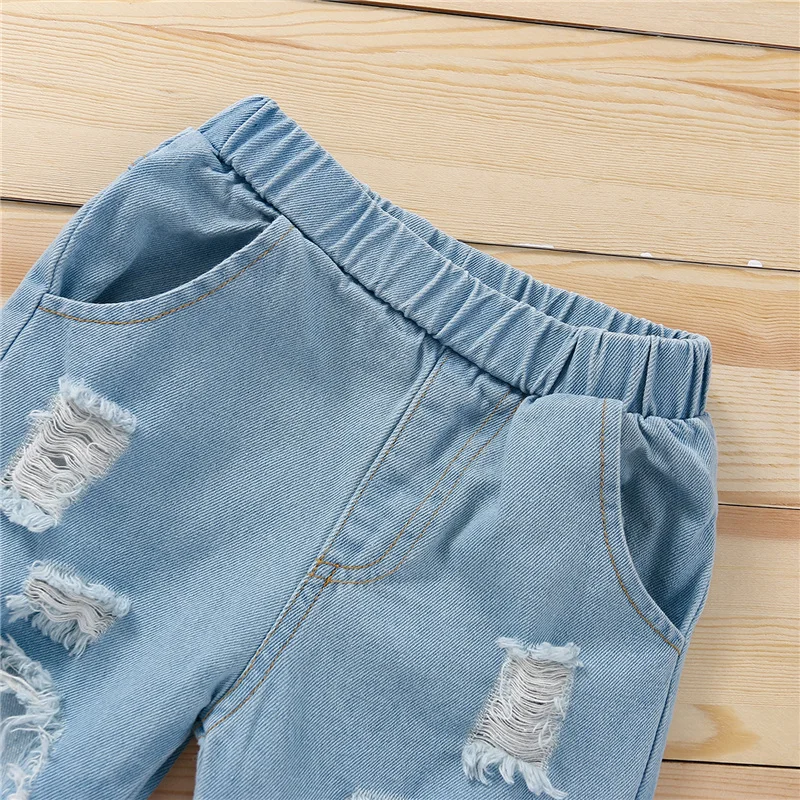 2 Pcs Newborn Summer Outfits, Baby Girls Ribbed Round Neck Tank Tops + Ripped Jeans with Pockets
2 Pcs Newborn Summer Outfits, Baby Girls Ribbed Round Neck Tank Tops + Ripped Jeans with Pockets