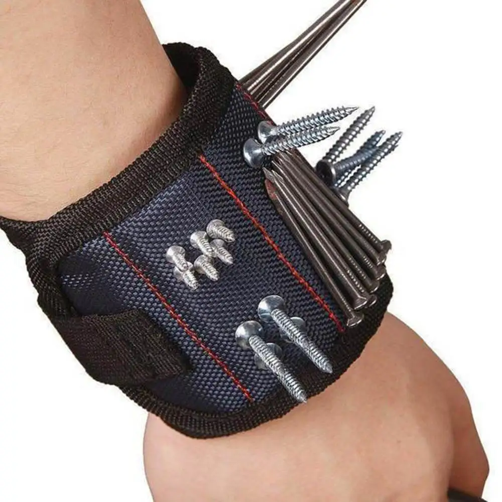 Magnetic Wristband Portable Tool Bag Magnet Electrician Wrist Belt Screws Nails Drill Bits Bracelet For Repair | Инструменты