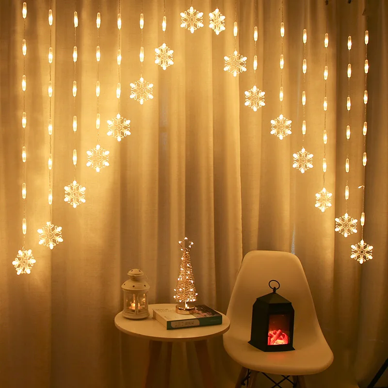 Christmas Ornaments Snowflake Christmas Fairy Lights String Christmas Decorations for Home New Year Navidad Garland LED Lights
Christmas Ornaments Snowflake Christmas Fairy Lights String Christmas Decorations for Home New Year Navidad Garland LED Lights