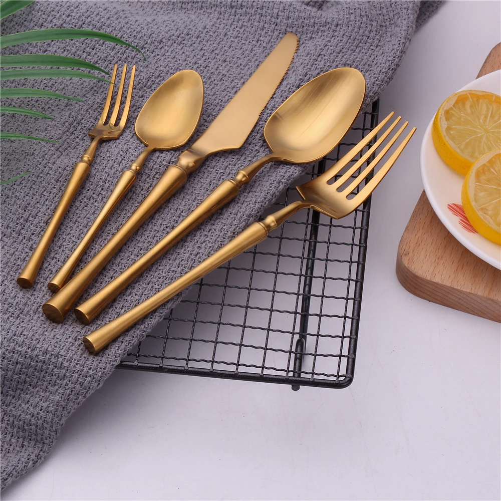 304 Cutlery Gold Dinnerware Set Matte Stainless Steel Tableware Set Knife Tea Fork Coffee Spoon Flatware Set Kitchen Cutlery Set
304 Cutlery Gold Dinnerware Set Matte Stainless Steel Tableware Set Knife Tea Fork Coffee Spoon Flatware Set Kitchen Cutlery Set