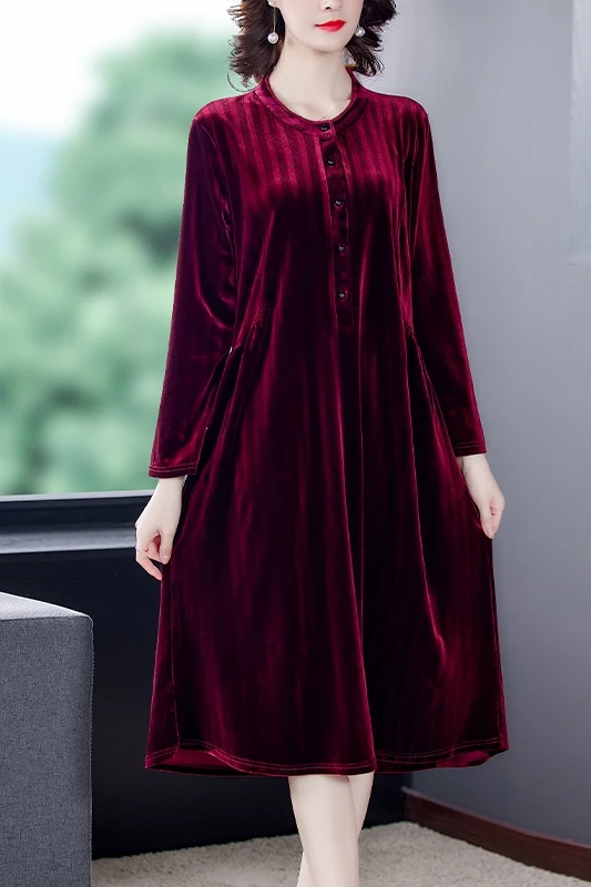 COIGARSAM 4XL Plus Size Full Sleeve Women dress Spring High Waist Dresses Wine Red Black 9820
COIGARSAM 4XL Plus Size Full Sleeve Women dress Spring High Waist Dresses Wine Red Black 9820