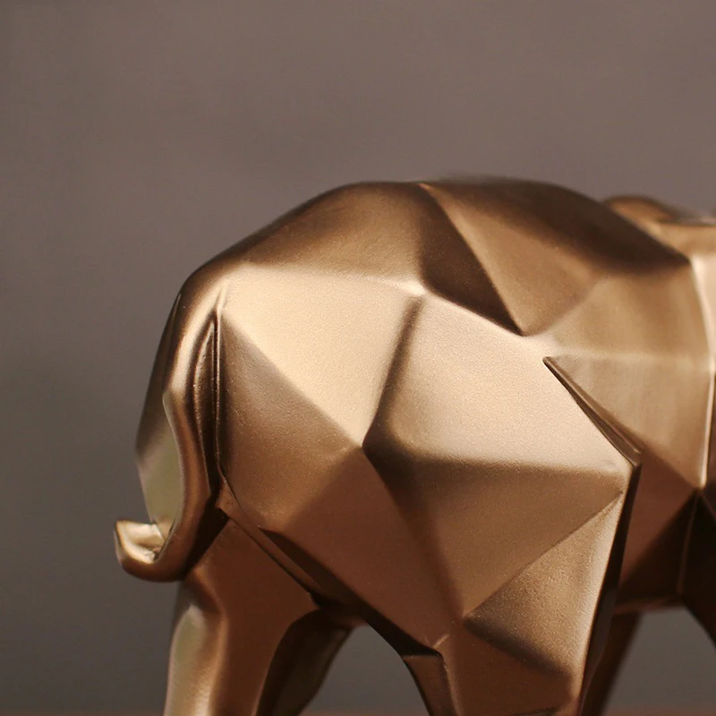 Fashion Abstract Gold Elephant Statue Resin Ornaments Home Decoration Accessories Gift Geometric Elephant Sculpture Crafts Room
Fashion Abstract Gold Elephant Statue Resin Ornaments Home Decoration Accessories Gift Geometric Elephant Sculpture Crafts Room