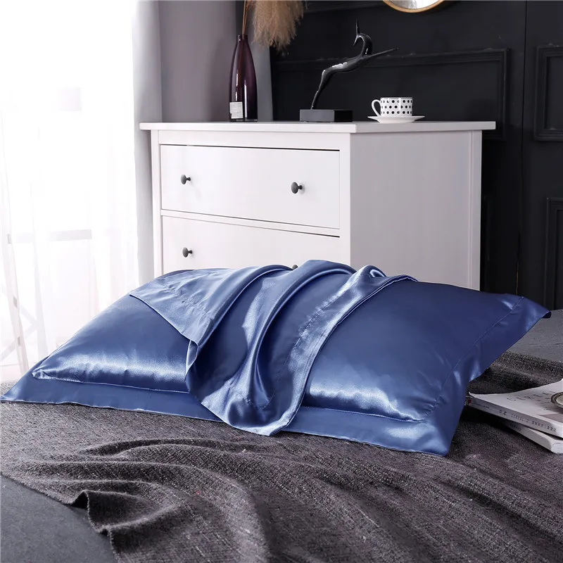 Emulation Mulberry Silk Pillow Case Solid color Luxury Satin Soft Smooth Sofa Cushion Cover for Home Bedding Pillowcases 48x74cm 
Emulation Mulberry Silk Pillow Case Solid color Luxury Satin Soft Smooth Sofa Cushion Cover for Home Bedding Pillowcases 48x74cm